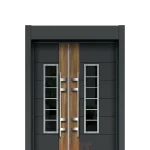 Çift Kapı Ahşap Desenli Kompozit Modeli YC 104