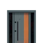 YİĞİT ÇELİK KAPI YC 105 çift panel kompozit, dikey slat desen