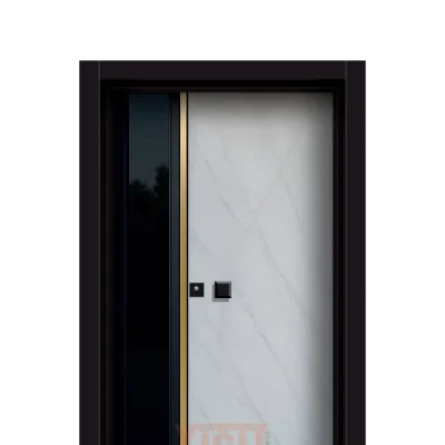 Siyah-Altın Kontrast Kompozit Kapı Modeli YC 110