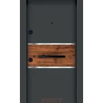 Yatay Ahşap Desenli Kompozit Kapı Modeli YC 74