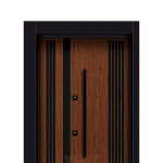 Kahverengi Desenli Kompozit Kapı Modeli 87